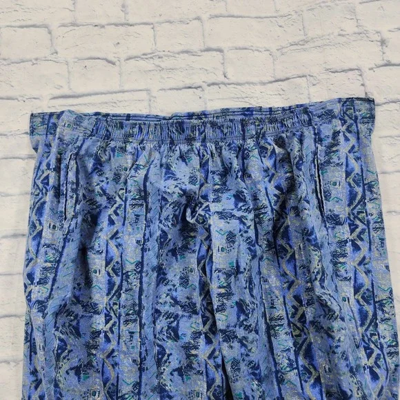 Athletic Works Blue Tribal Baggy MC Hammer Parachute Pants VINTAGE 90s MADE USA